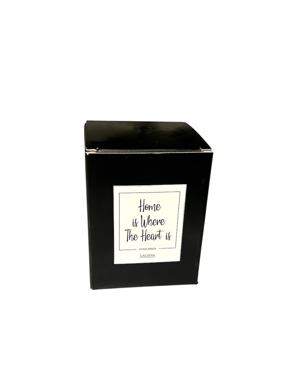 Laleena 'Home is Where The Heart Is' White Ceramic Candle Jar with Wood Lid - Picture 3 of 3